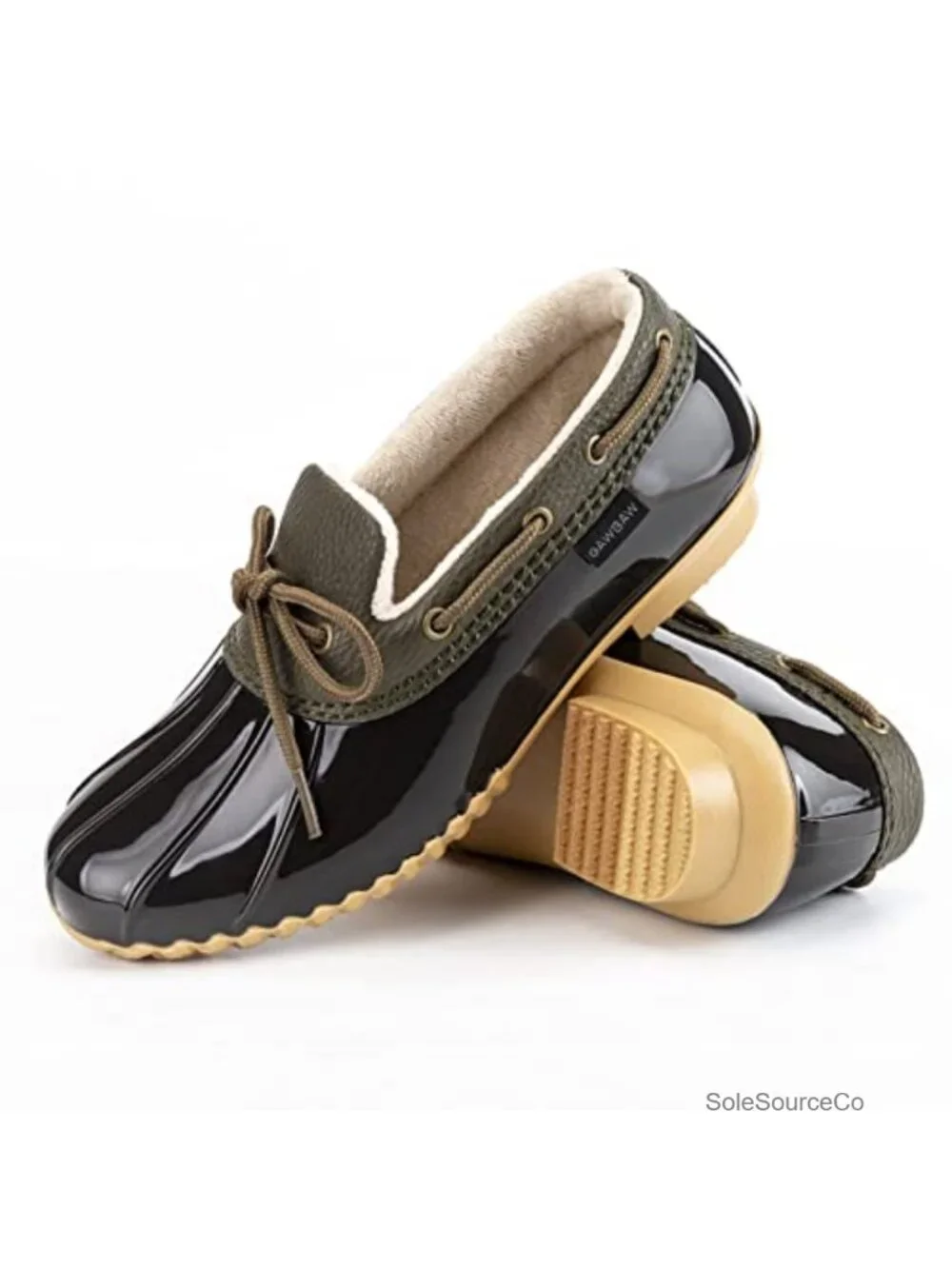 Waterproof Women's Duck Shoes - Slip On Ankle Rain Boots - Anti-Slip Garden